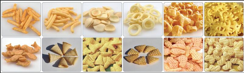 Fried Pellets snack made by single screw extruder