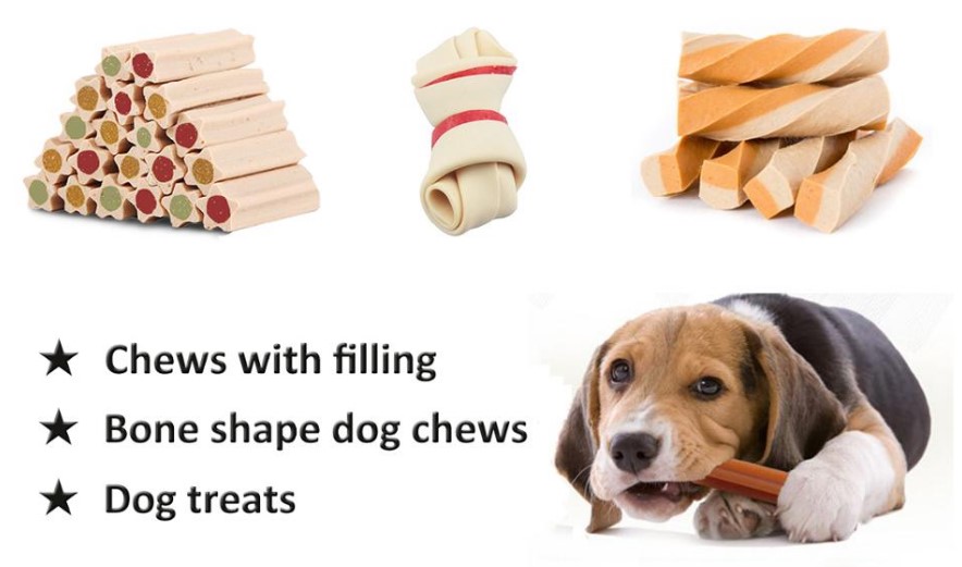 Dog Chews made by Single-Screw Extruder